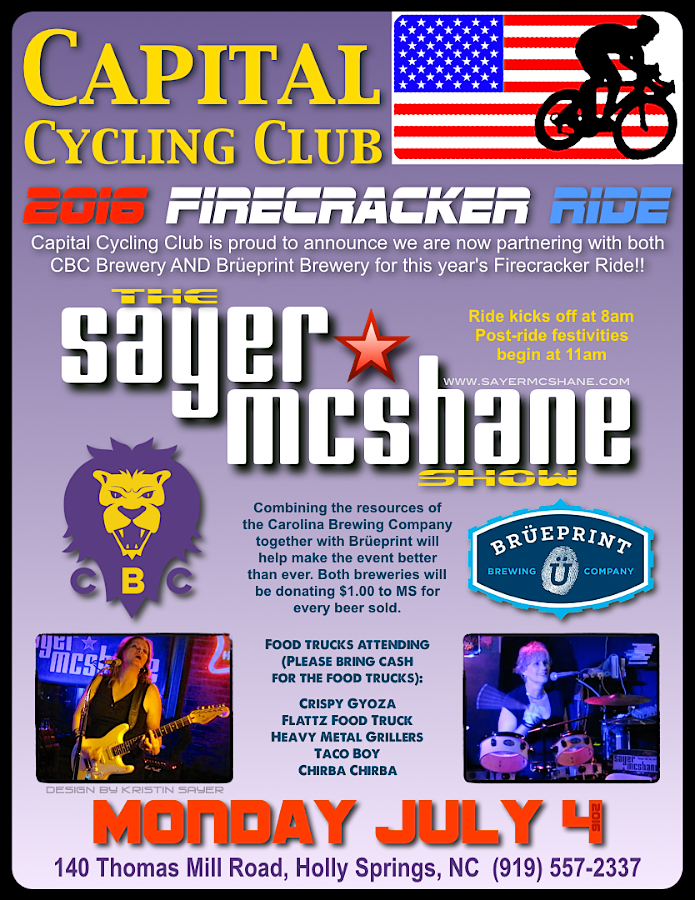 Sayer McShane at 2016 Firecracker Ride - Holly Springs, NC
