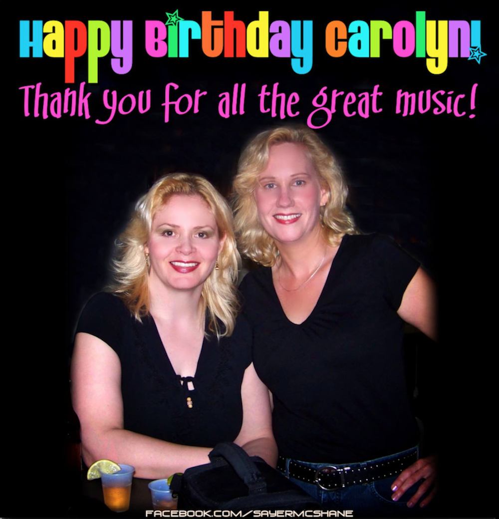 Happy birthday to Carolyn McShane!