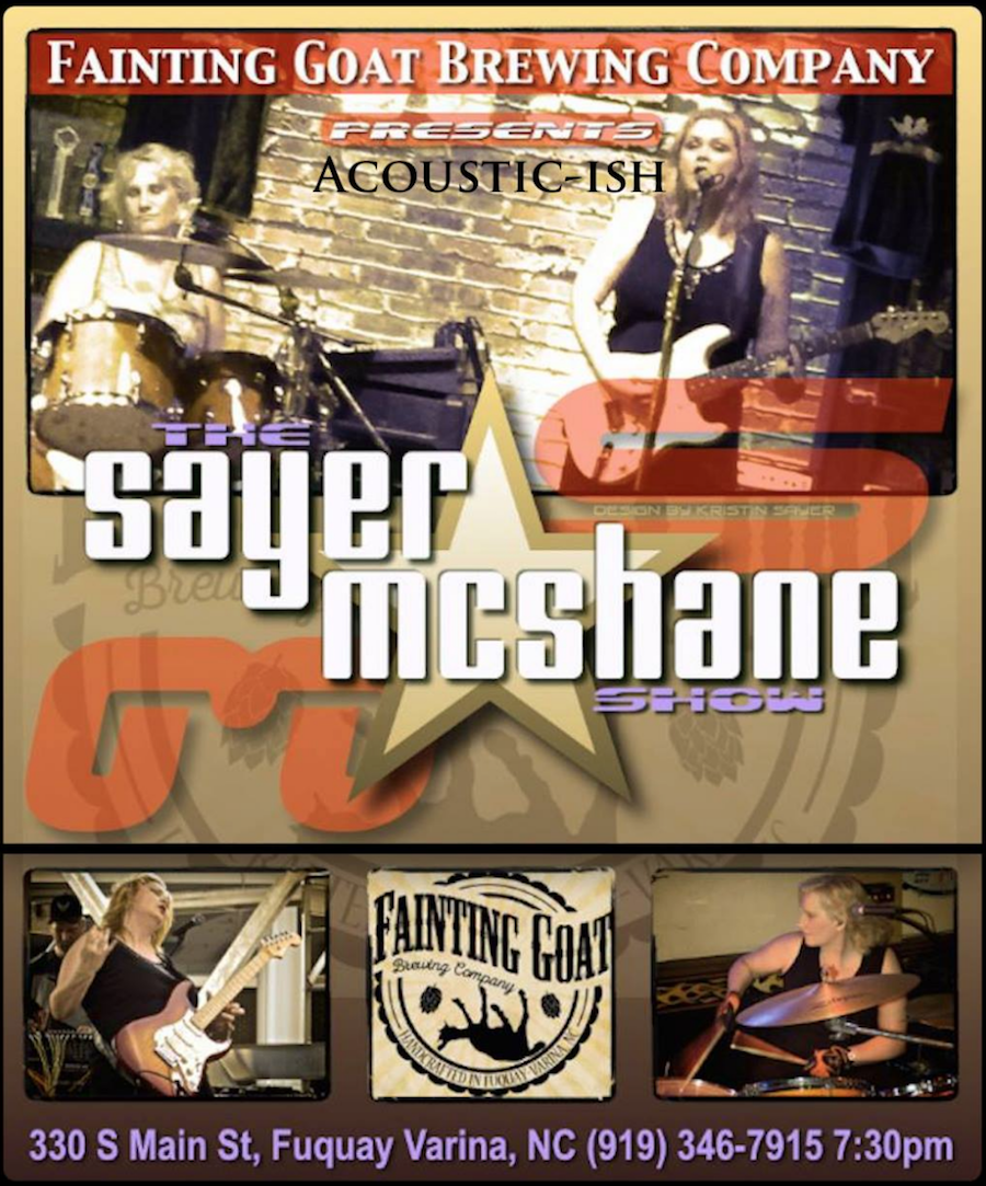 Sayer McShane at Fainting Goat Brewery in Fuquay-Varina, NC