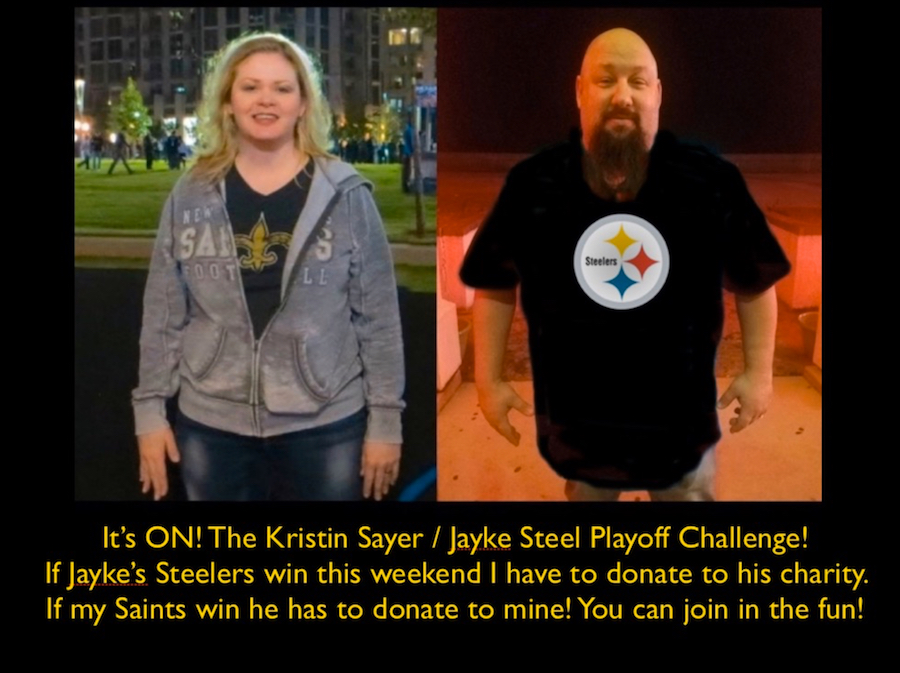 Jayke Steel/ Kristin Sayer - Steelers/Saints Challenge