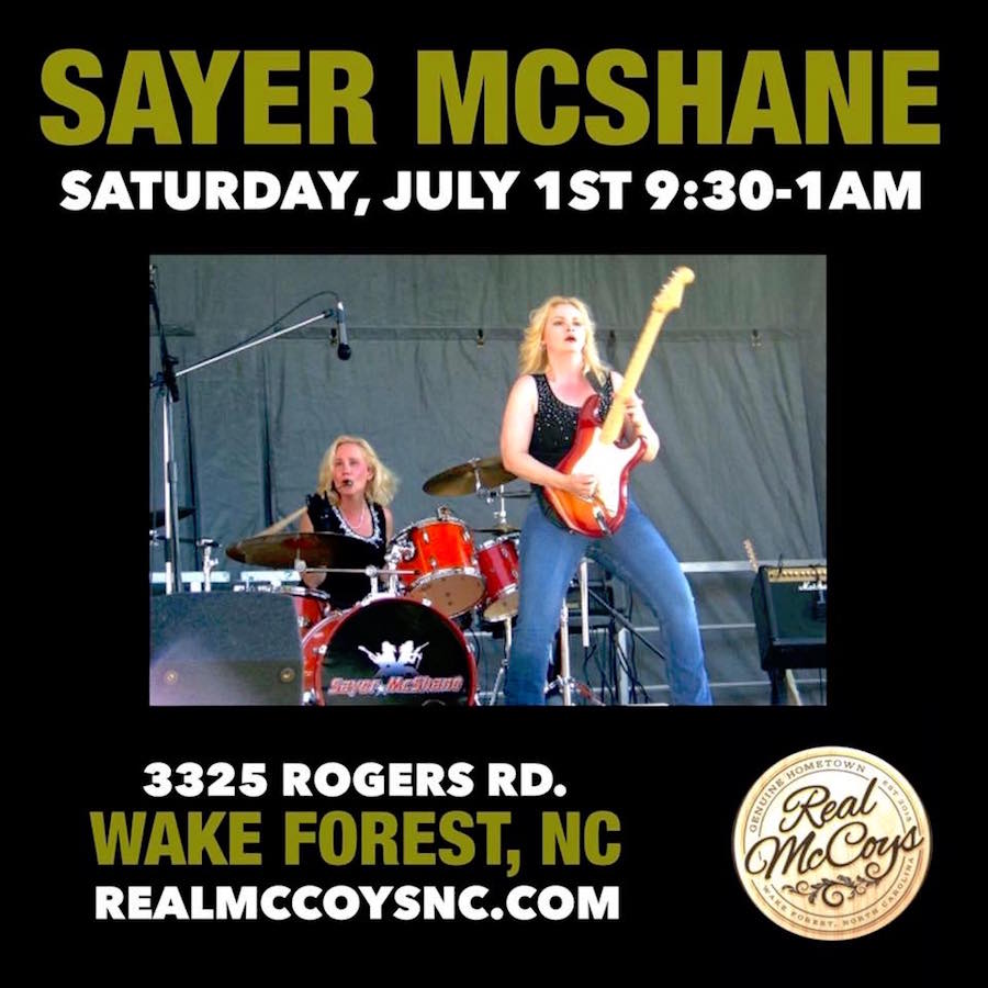 Sayer McShane at Real McCoy's - Wake Forest, NC
